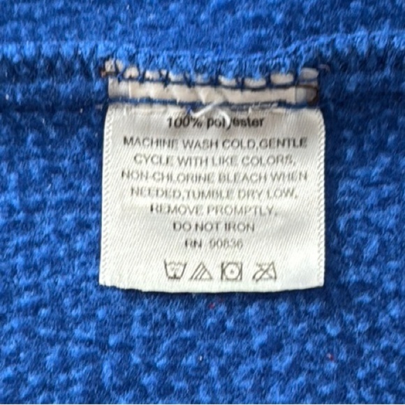 Graphic Garden Nursery Embroidered 2XL Blue Fleece Winter Vest Zip Up Unisex - Picture 5 of 5